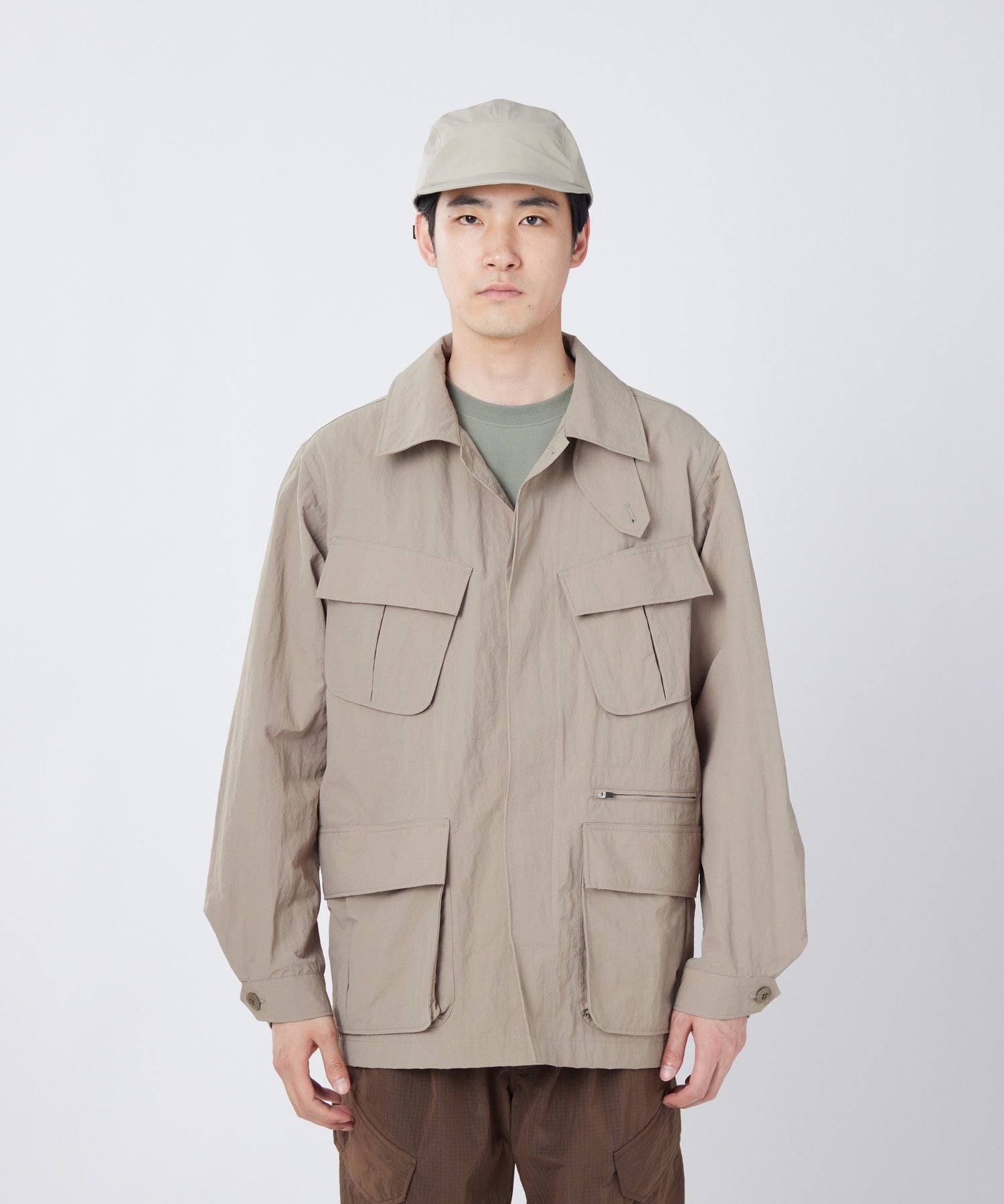 NYLON WASHER JACKET GREIGE