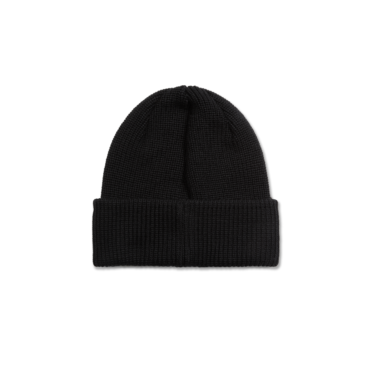 DOUBLE FOLD MERINO BEANIE BLACK