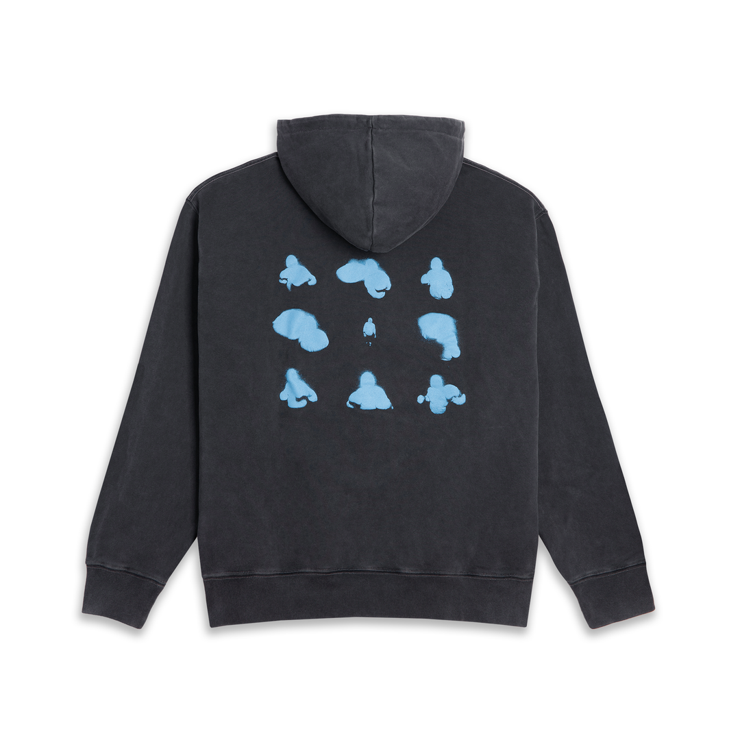 DAVE HOODIE FIGHTING MYSELF SILVER BLACK