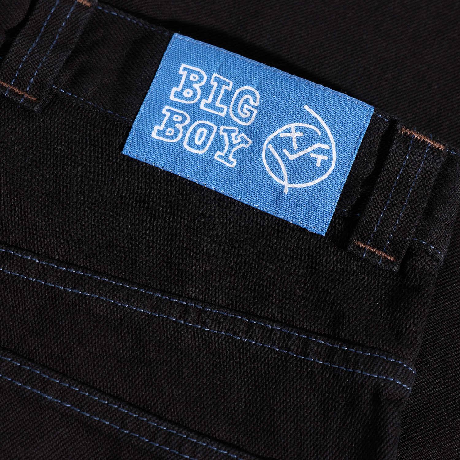 BIG BOY PANTS BLACK / BLUE STITCHING