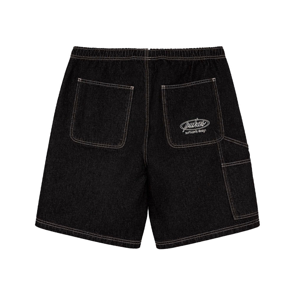 DENIM SHORTS WASHED BLACK
