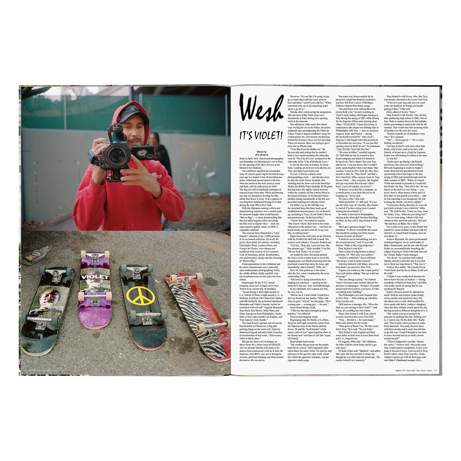 SNEEZE MAG NO. 61 FALL 2024 “THE VIOLET ISSUE”