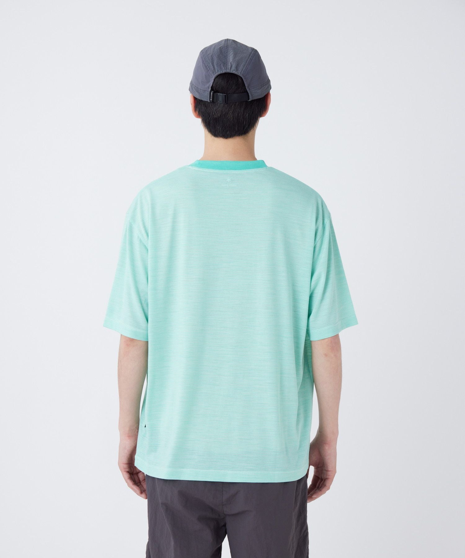 SUMMER WOOL STRIPE T-SHIRT LIGHT GREEN