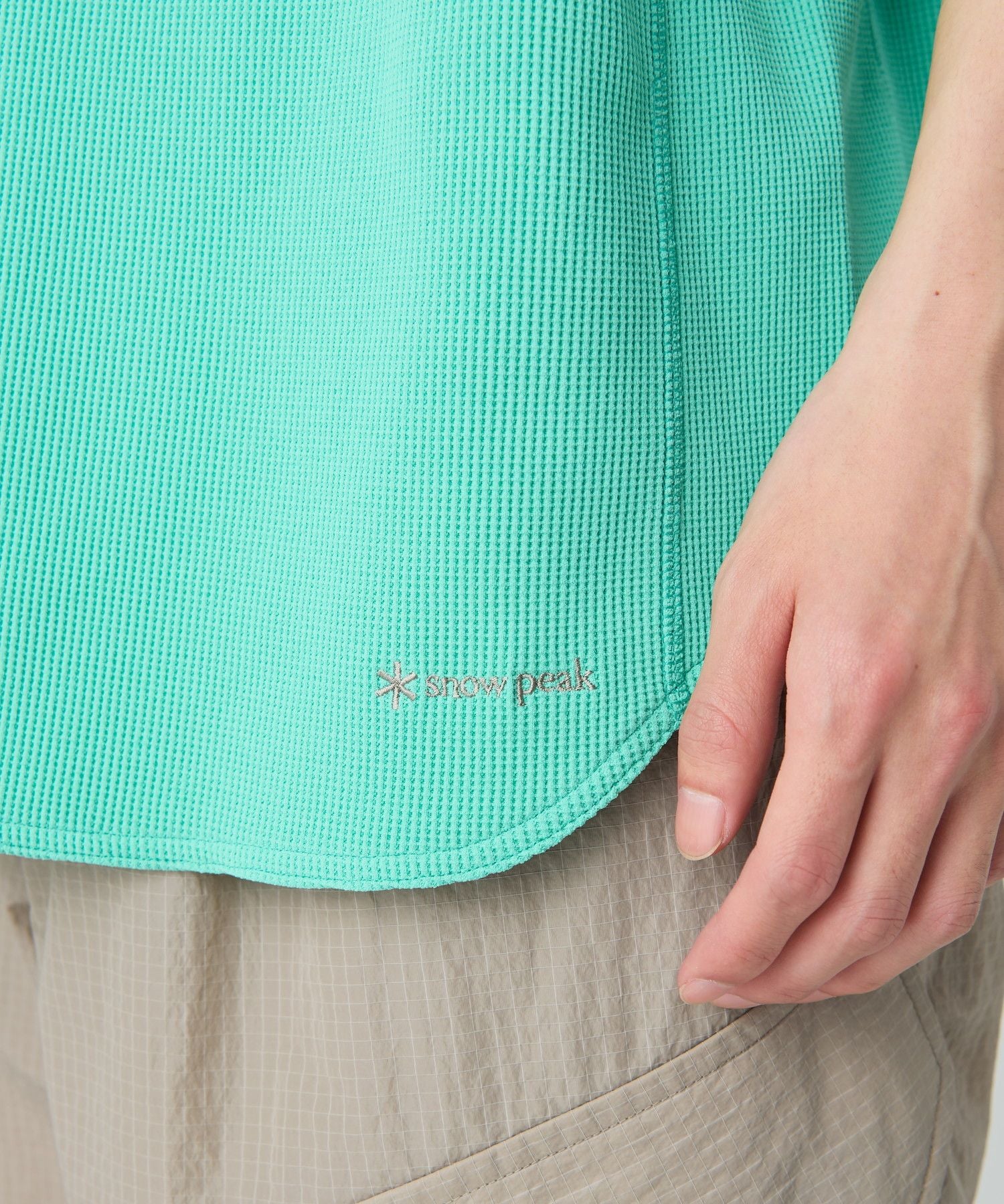 DRY WAFFLE T-SHIRT LIGHT GREEN