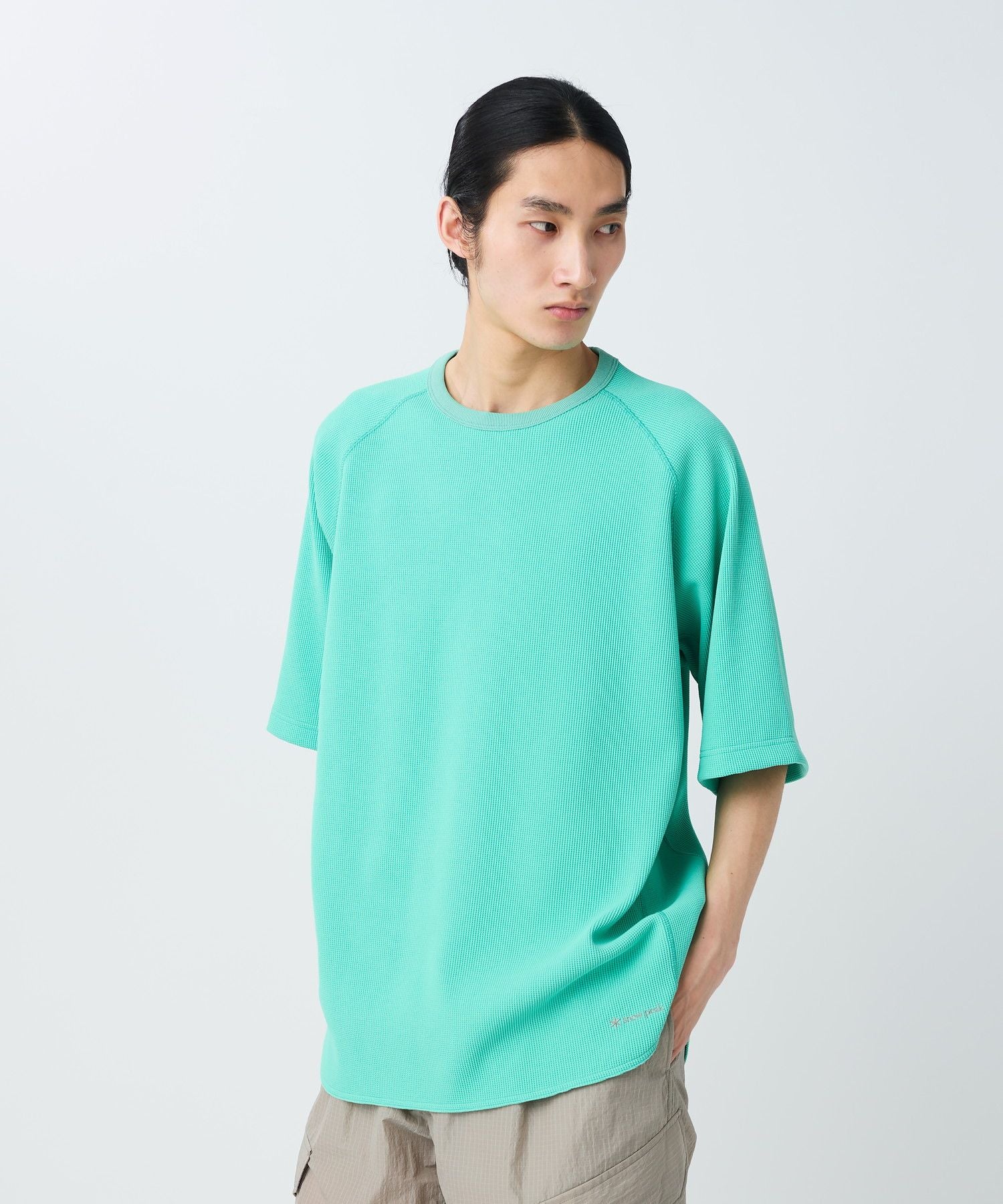 DRY WAFFLE T-SHIRT LIGHT GREEN