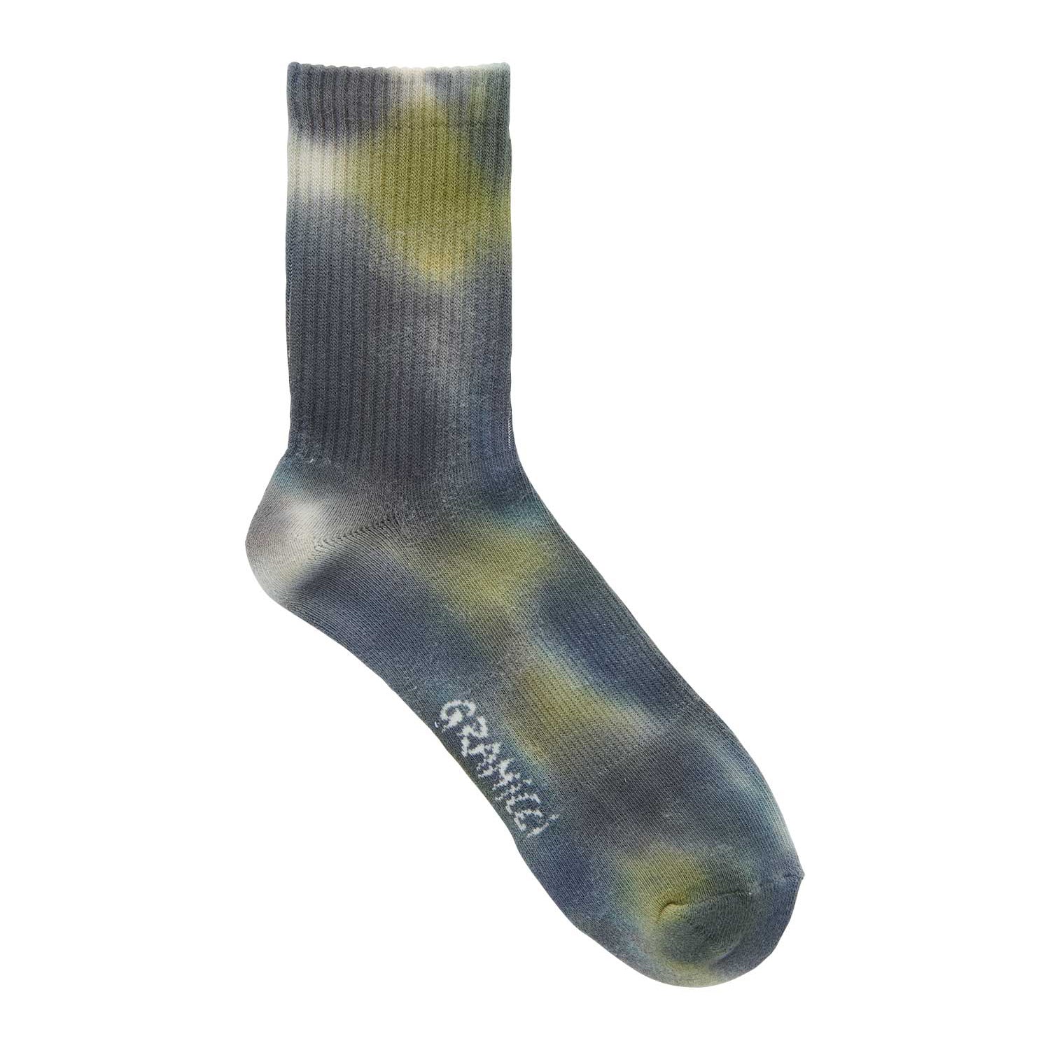 TIE DYE CREW SOCKS GREEN