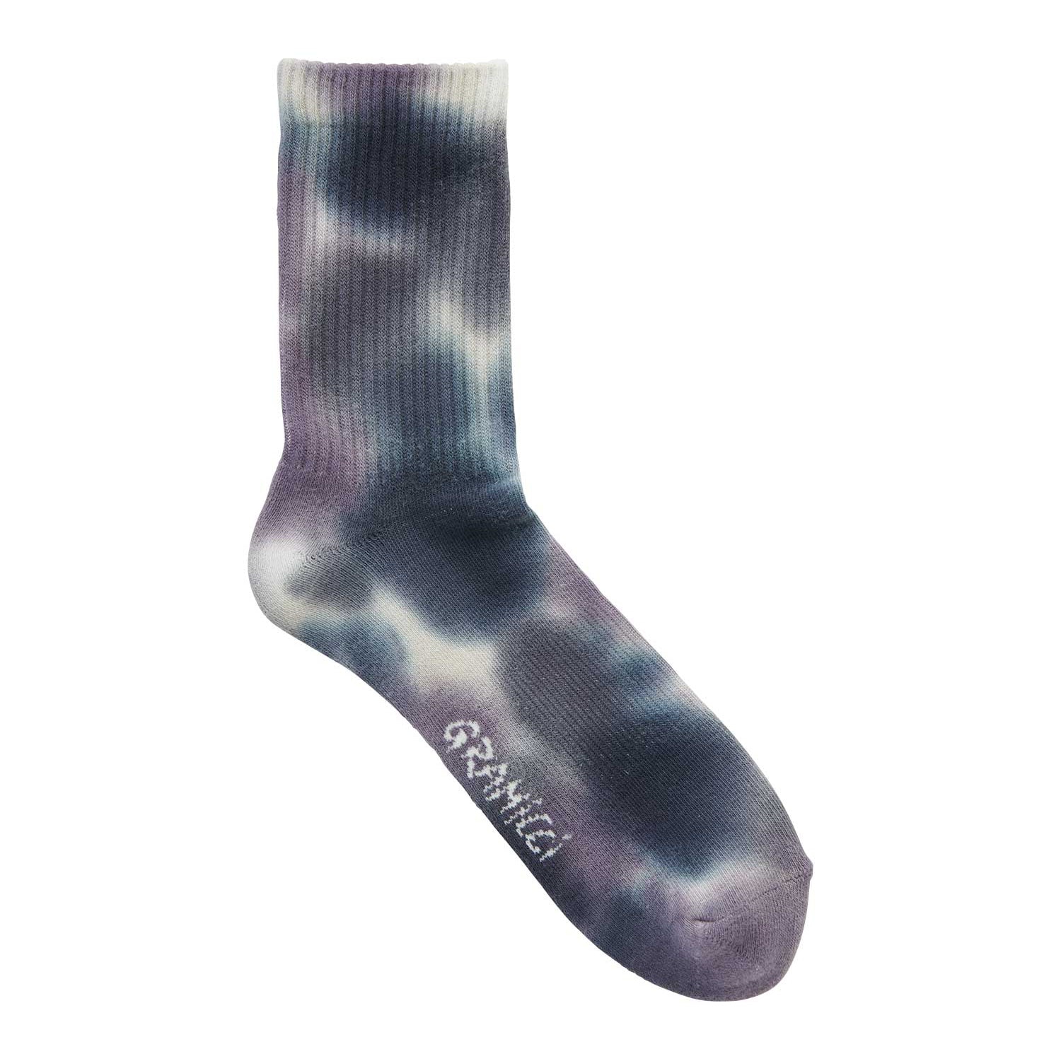 TIE DYE CREW SOCKS PURPLE