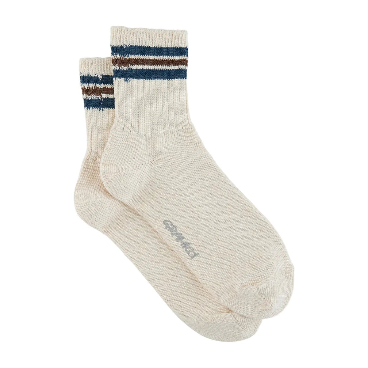 HEMP BLEND STRIPE SOCKS MOCHA