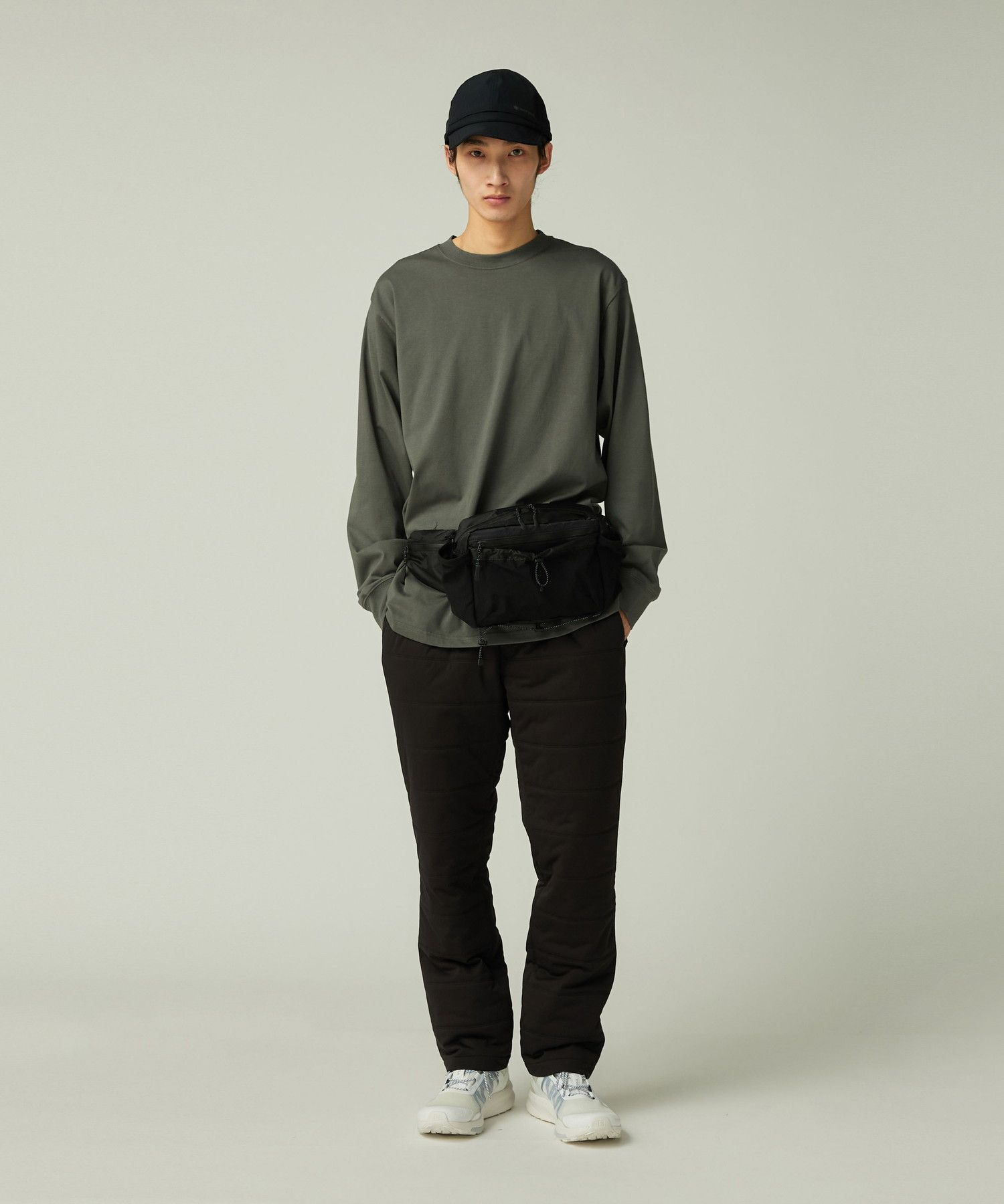 SNOW PEAK TYPOGRAPHY L/S T-SHIRT GREY