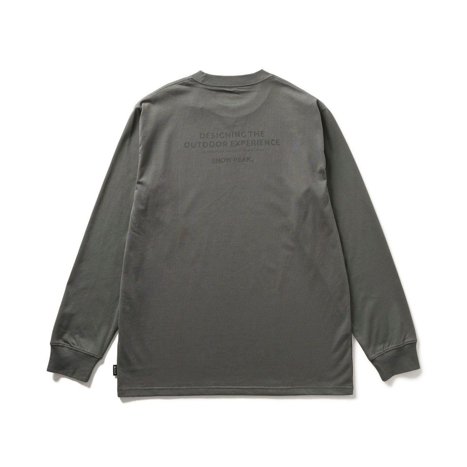 SNOW PEAK TYPOGRAPHY L/S T-SHIRT GREY