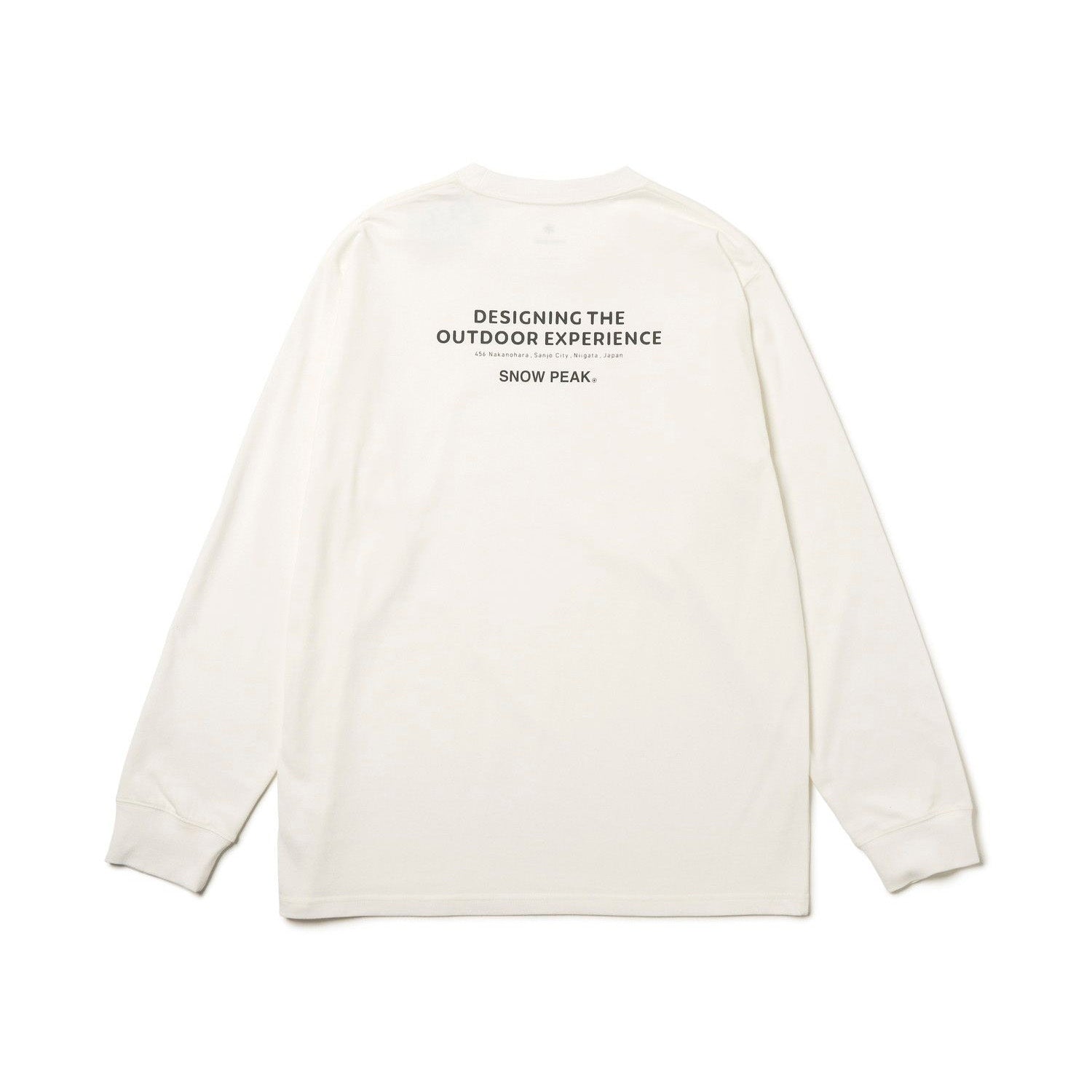 SNOW PEAK TYPOGRAPHY L/S T-SHIRT OFF WHITE
