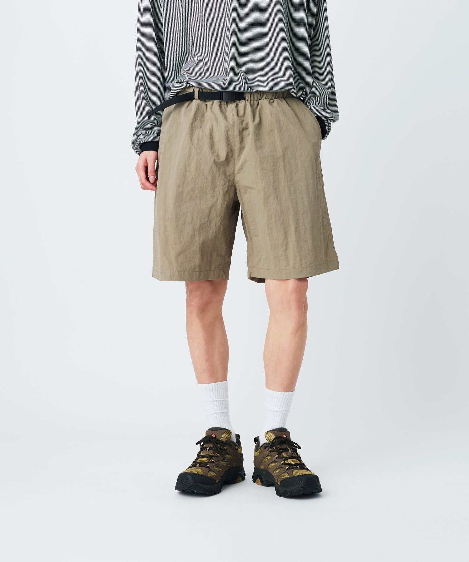 NYLON WASHER SHORTS GREIGE