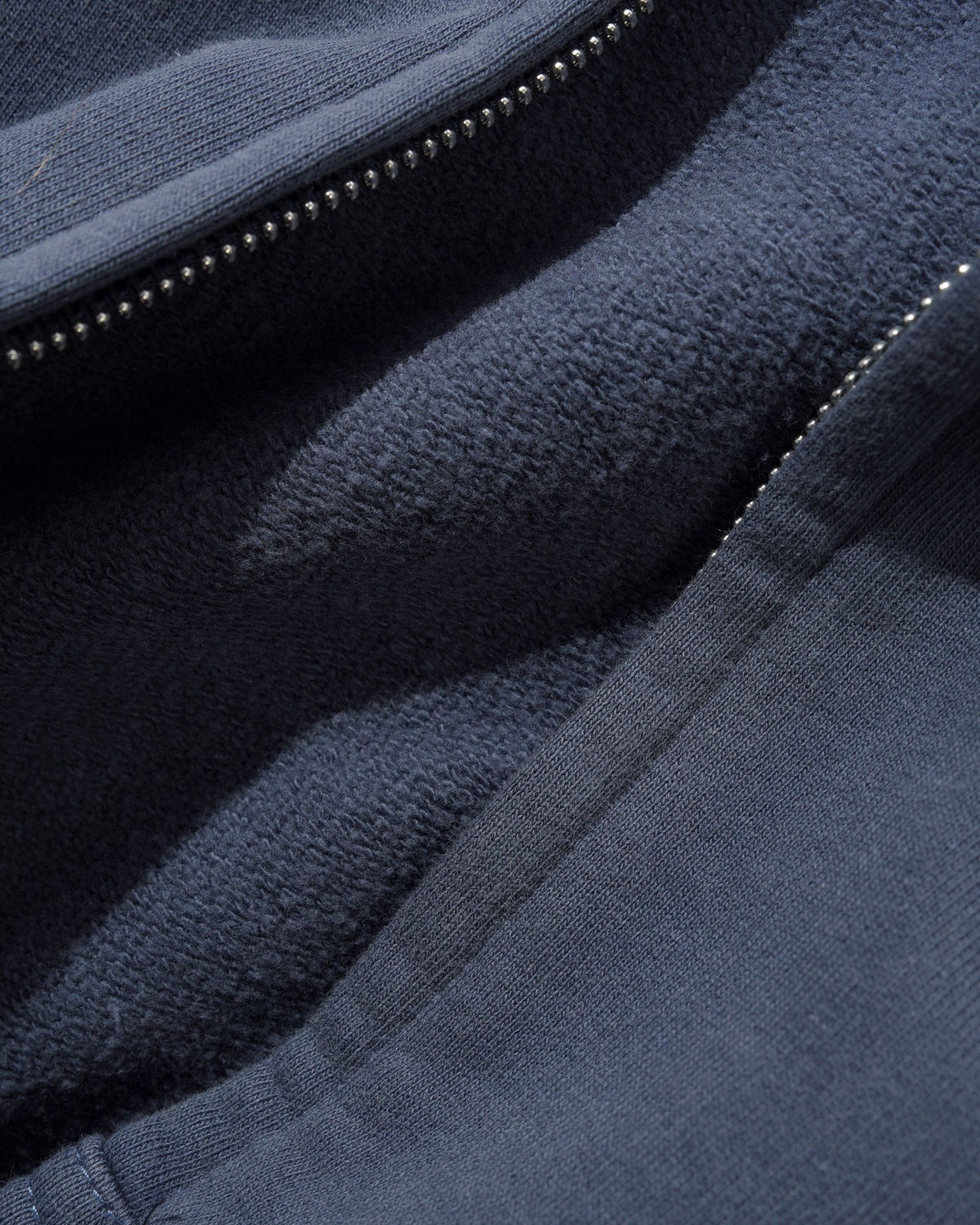 STRETCH ZIP-THRU HOOD WASHED NAVY
