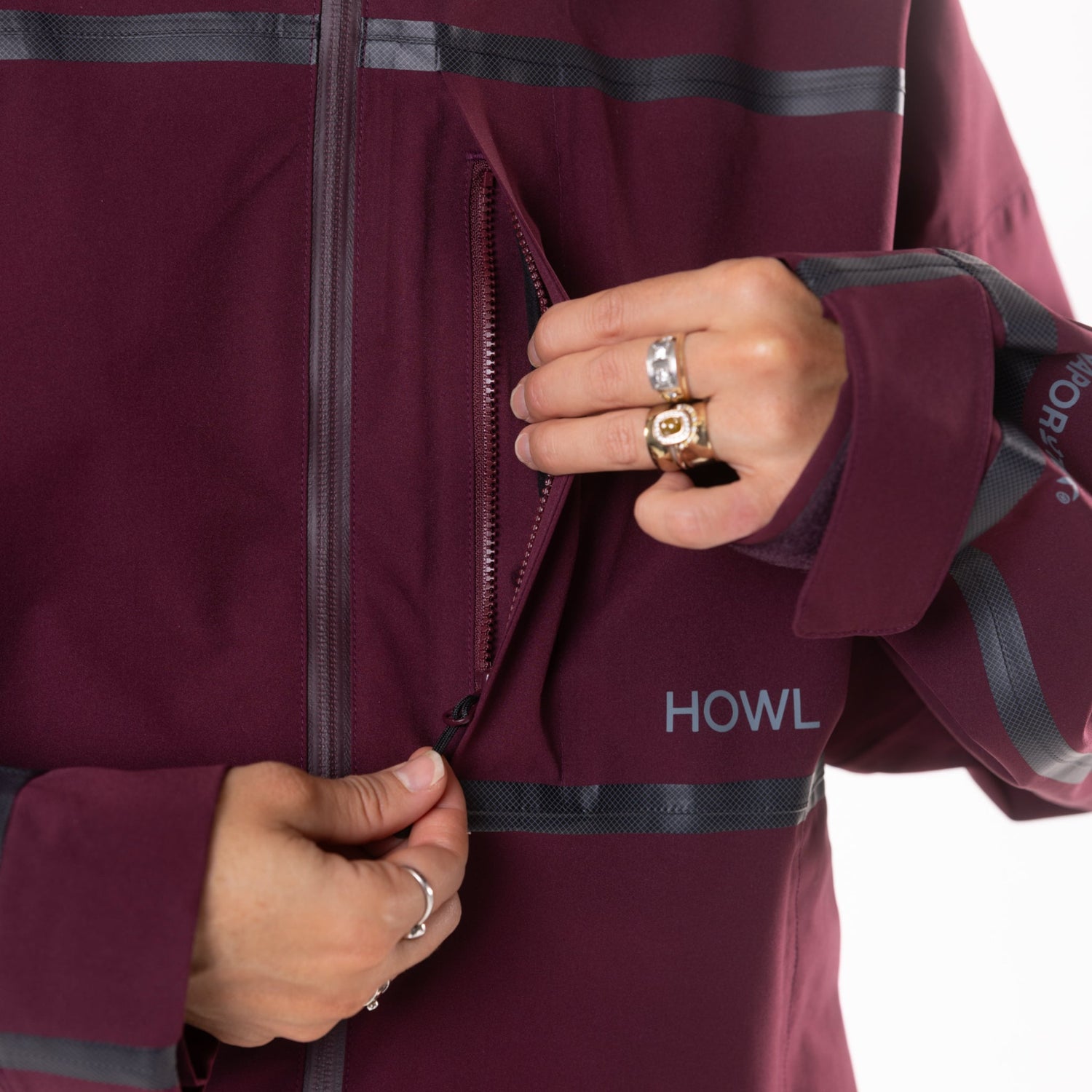 TAPED JACKET BURGUNDY