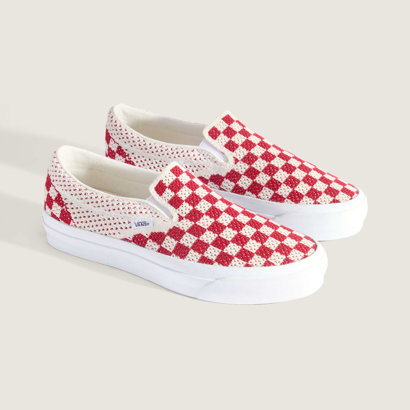 LX CLASSIC SLIP-ON 98 EK CHECKERBOARD RED / MARSHMALLOW – BIG AIR