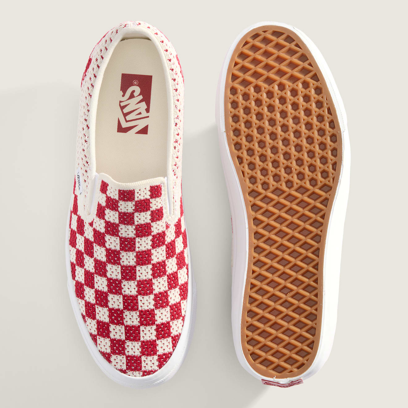 LX CLASSIC SLIP-ON 98 EK CHECKERBOARD RED / MARSHMALLOW – BIG AIR