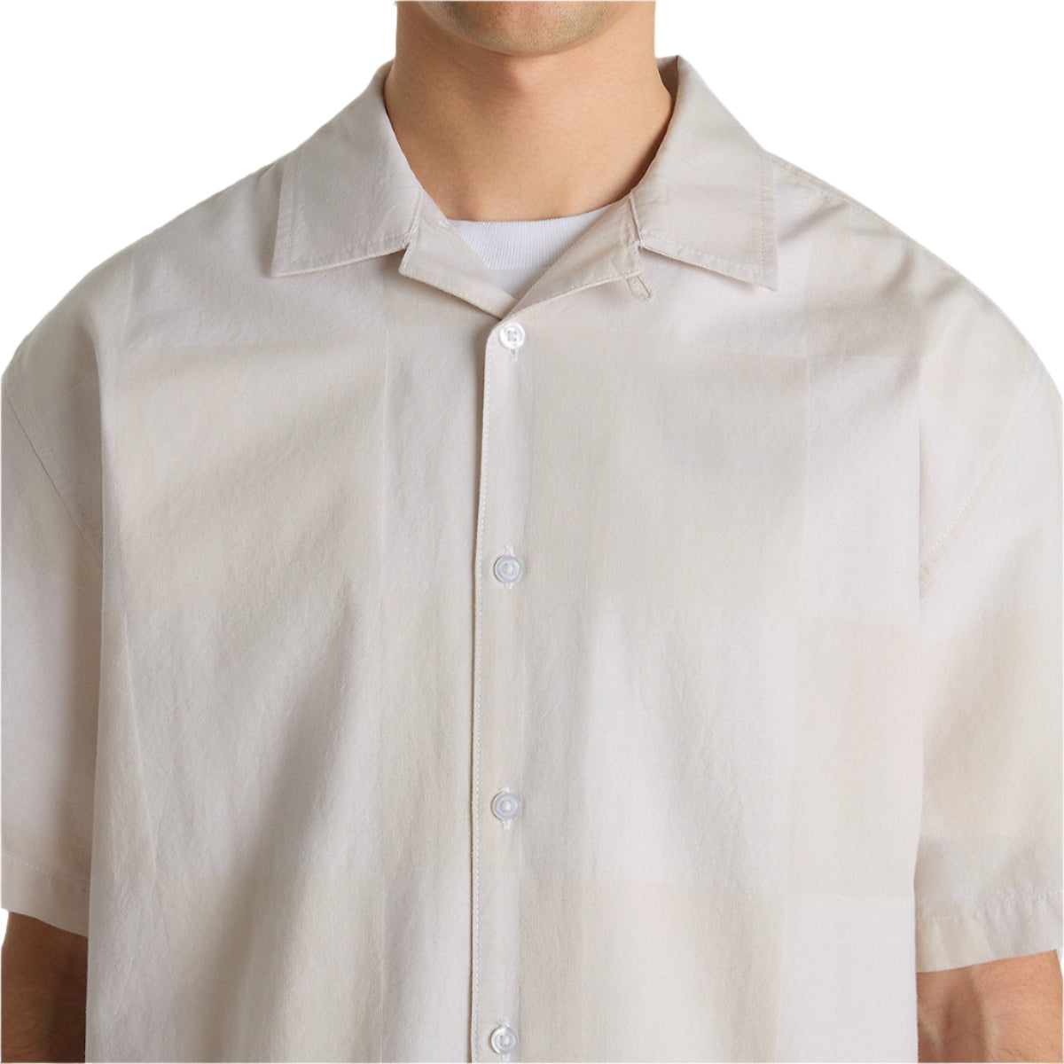 KESSLER CHECKERBOARD SHIRT WHTE / MARSHMALLOW