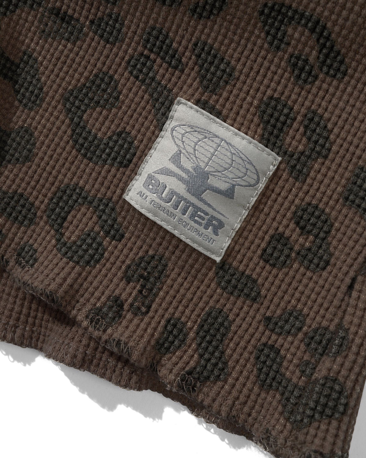 WAFFLE L/S TOP LEOPARD