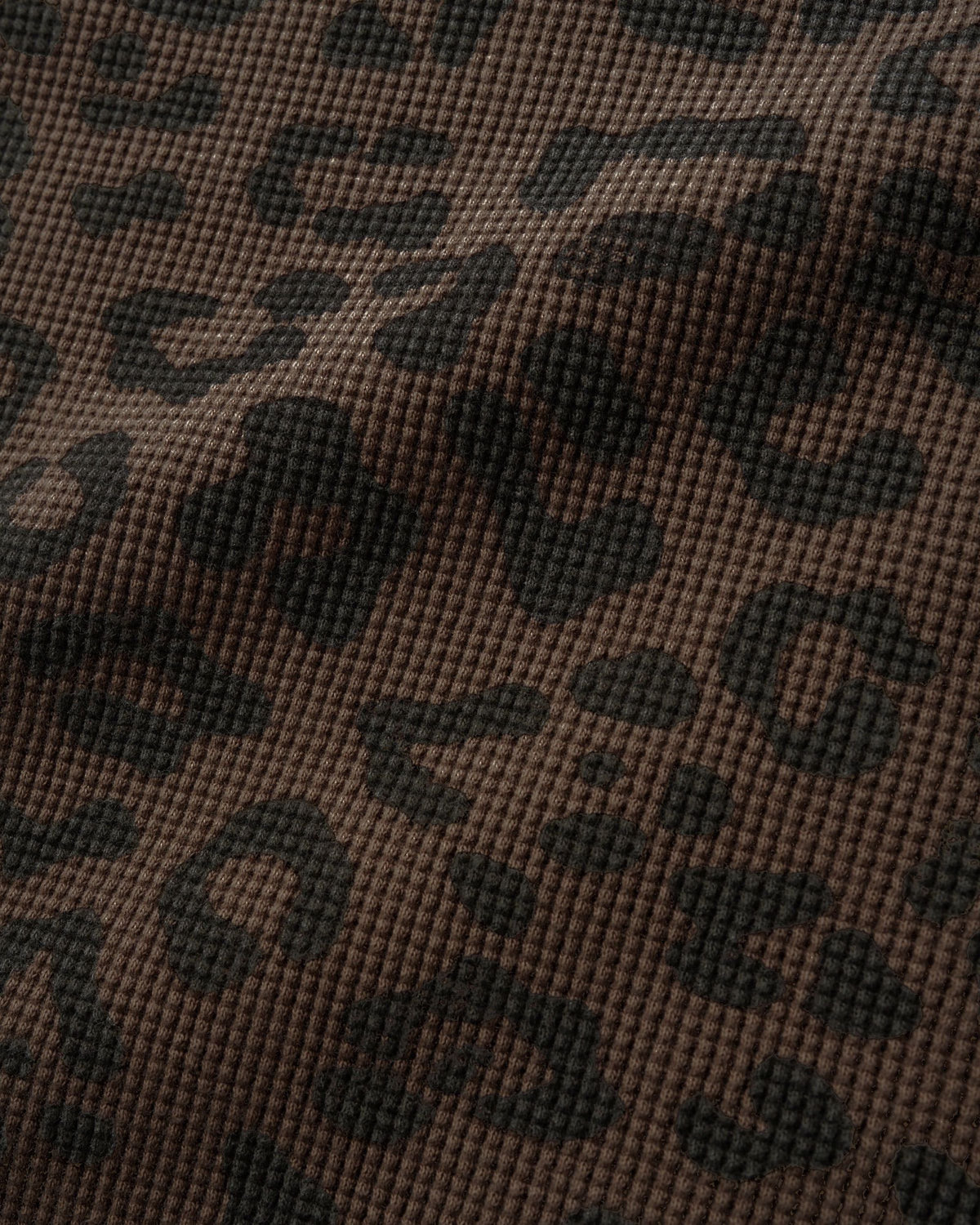 WAFFLE L/S TOP LEOPARD