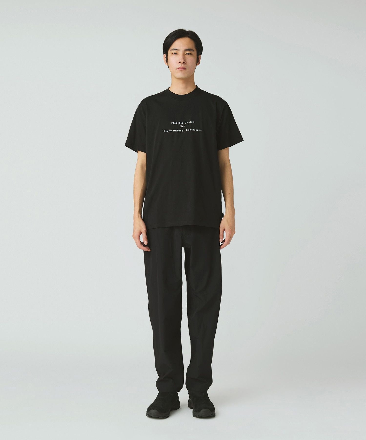 WATER-REPELLENT STRETCH TREKKING PANTS BLACK