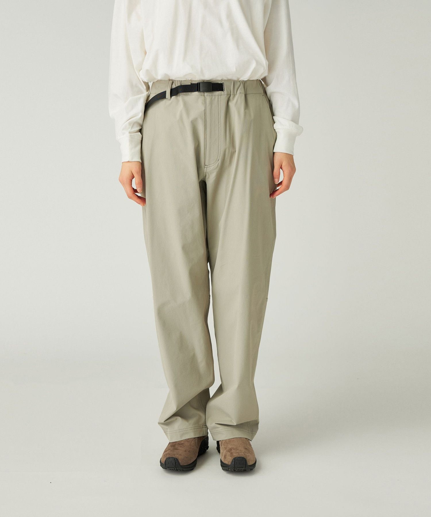 WATER-REPELLENT STRETCH TREKKING PANTS LIGHT GREY