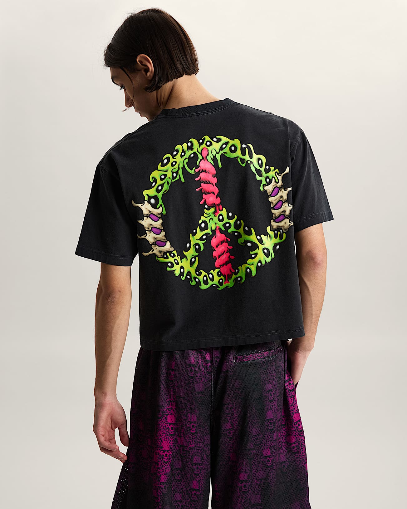LX WRECKPACK CLAW PEACE SHORT SS TEE BLACK