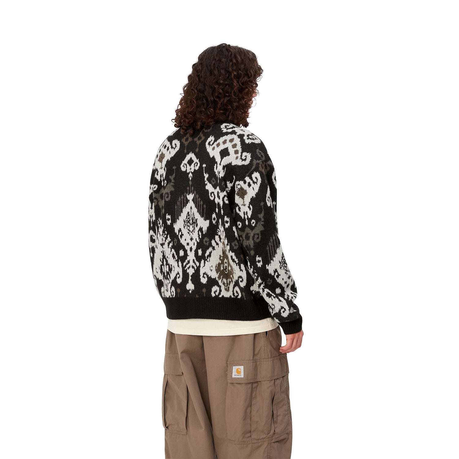 BARU CARDIGAN BARU JACQUARD, BLACK