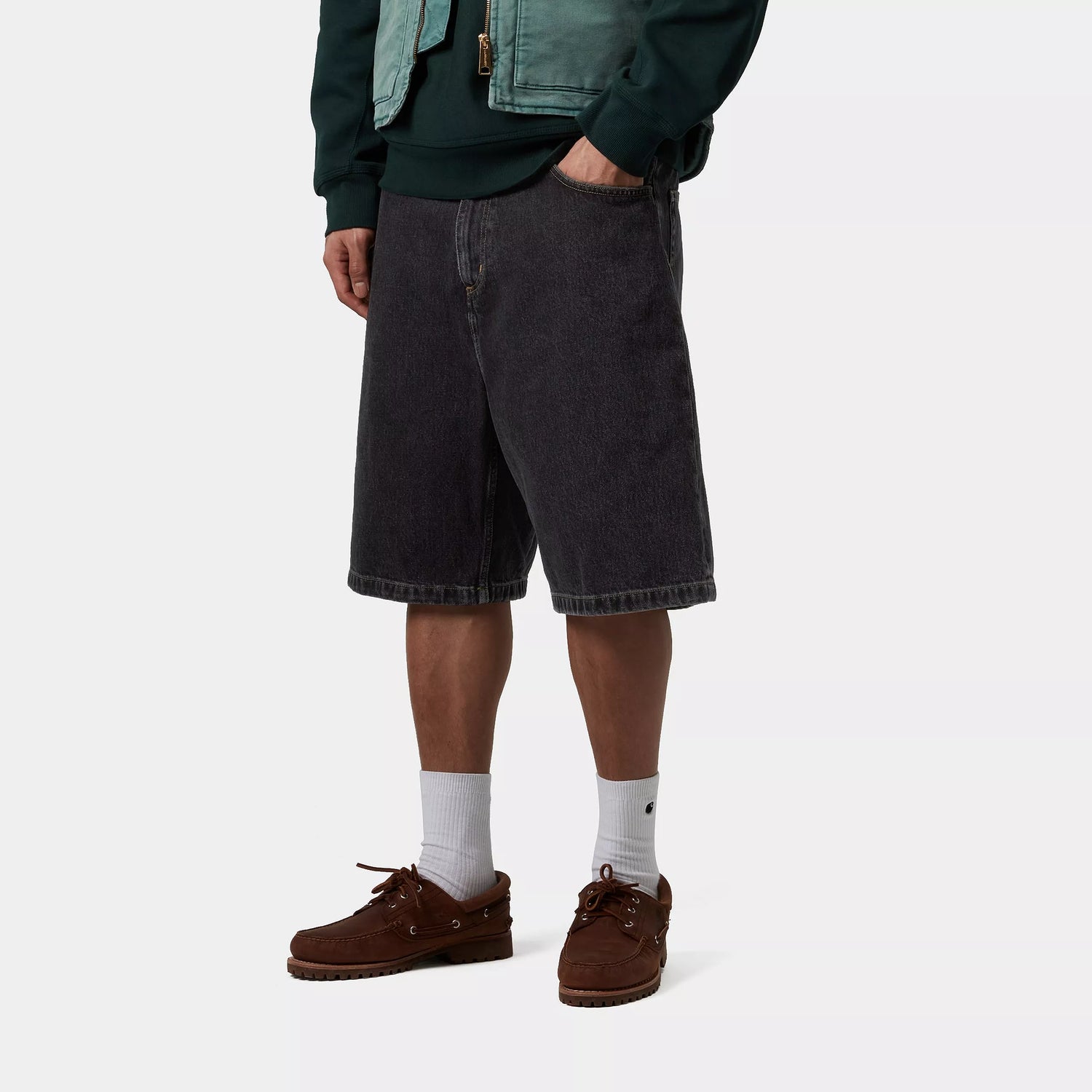 BRANDON SHORT BLACK STONE WASHED