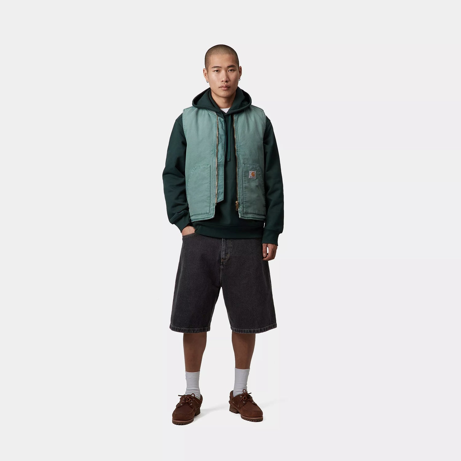 BRANDON SHORT BLACK STONE WASHED