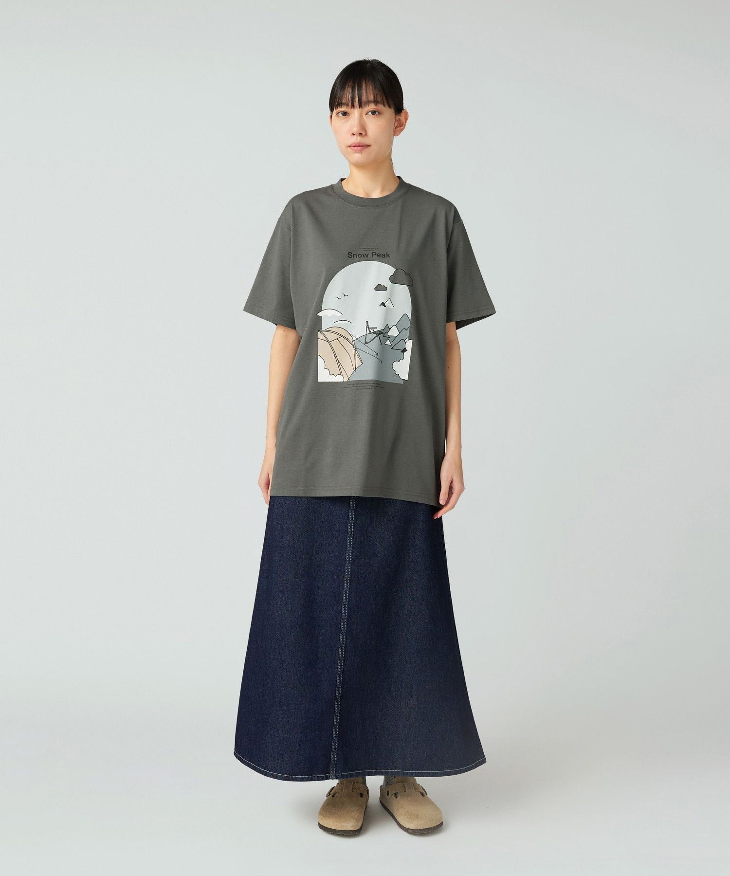 CAMPING GRAPHIC T-SHIRT GREY