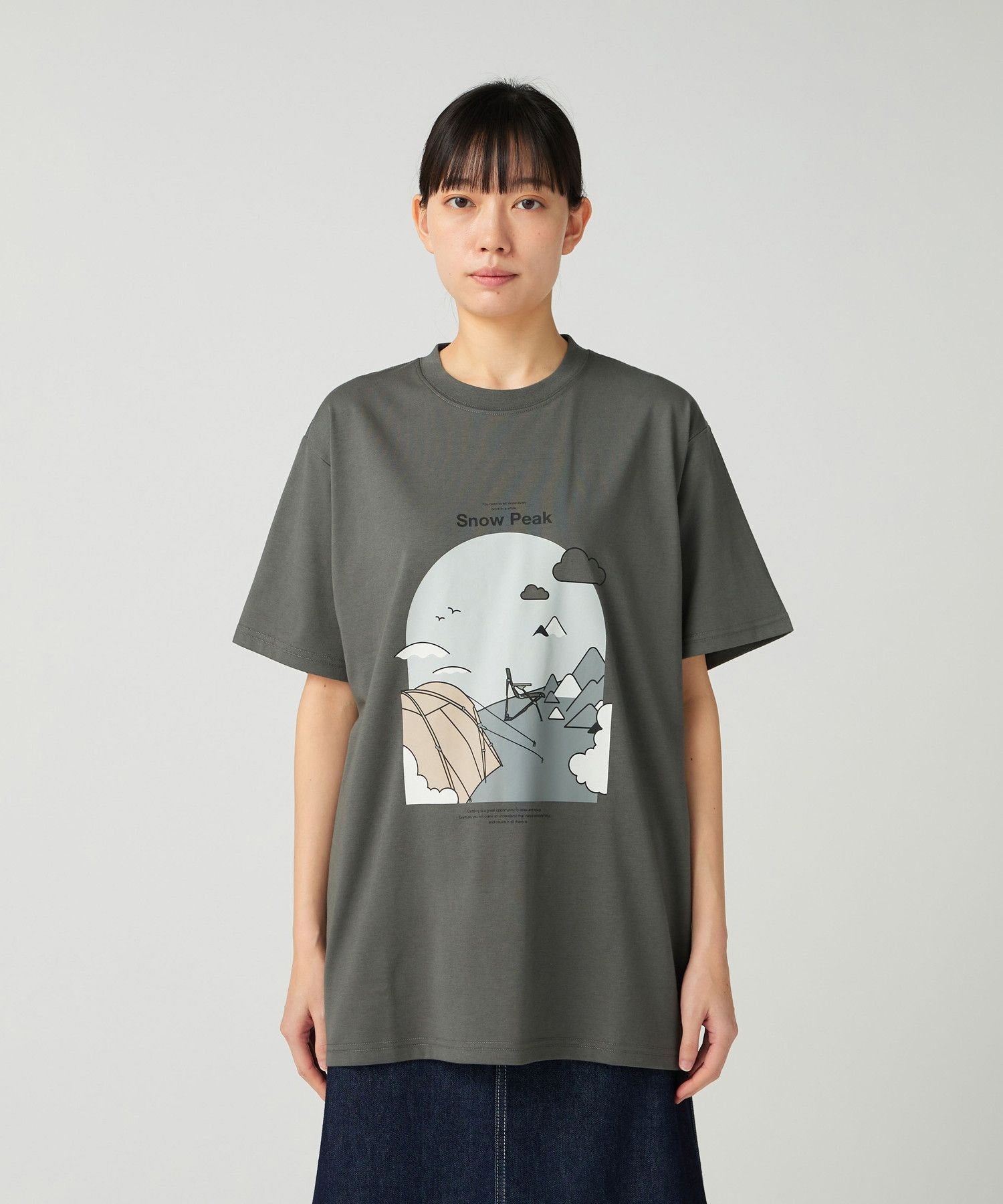 CAMPING GRAPHIC T-SHIRT GREY