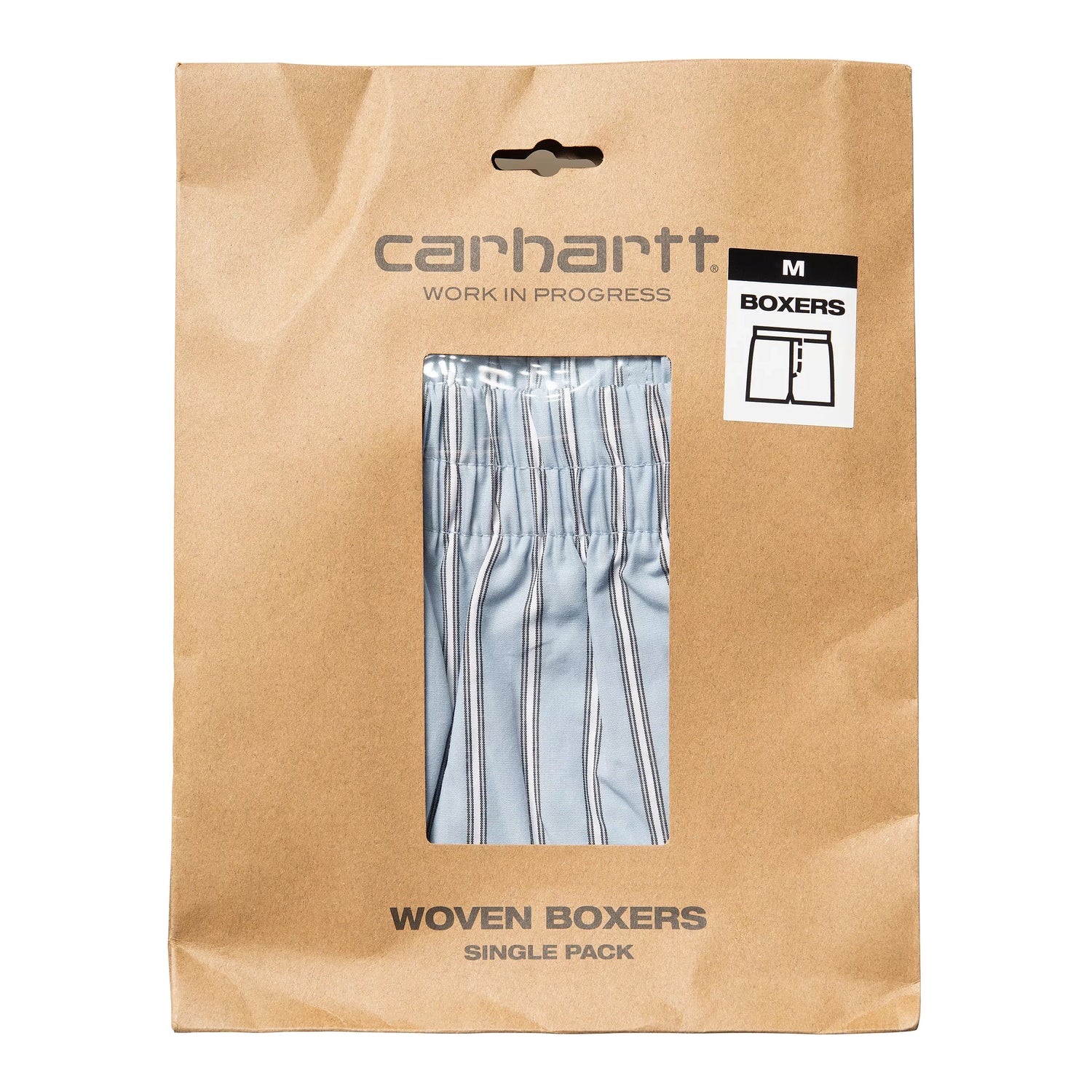 COTTON BOXER GRIMSBY STRIPE BLUE FOG