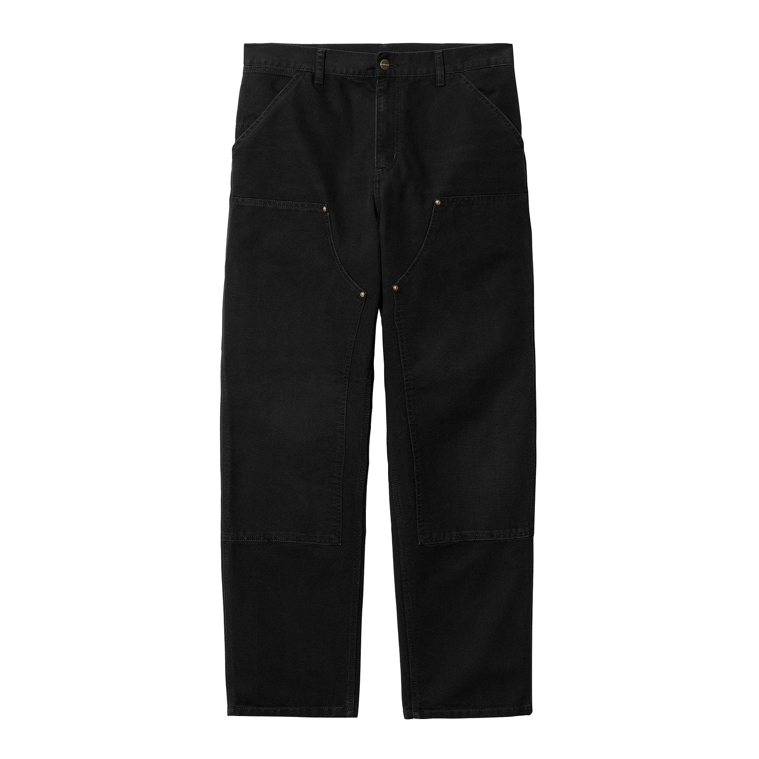 DOUBLE KNEE PANT BLACK AGED CANVAS