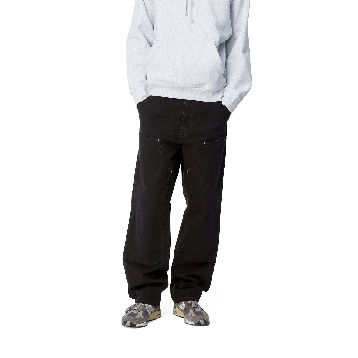 DOUBLE KNEE PANT BLACK AGED CANVAS
