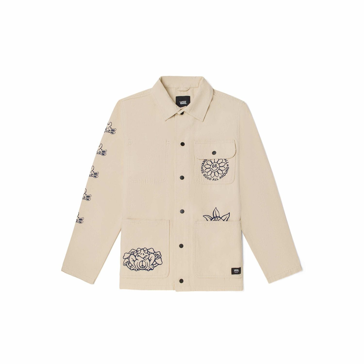 MN DRILL CHORE COAT JACKET NATURAL