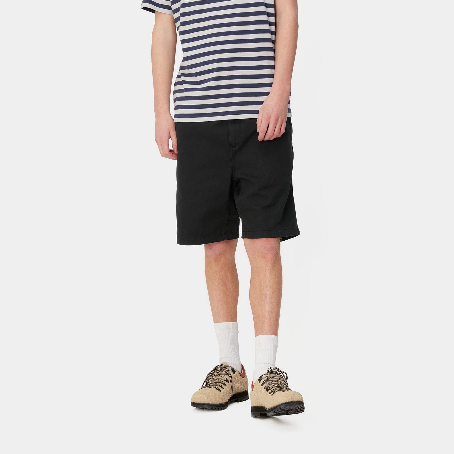 FLINT SHORT BLACK GARMENT DYED