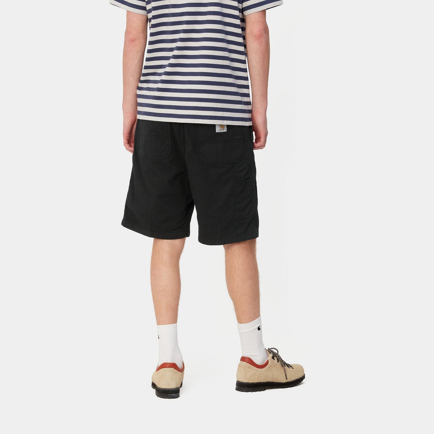 FLINT SHORT BLACK GARMENT DYED