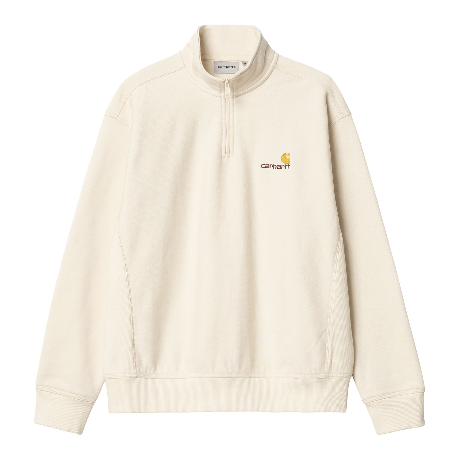 HALF ZIP AMERICAN SCRIPT SWEAT NATURAL
