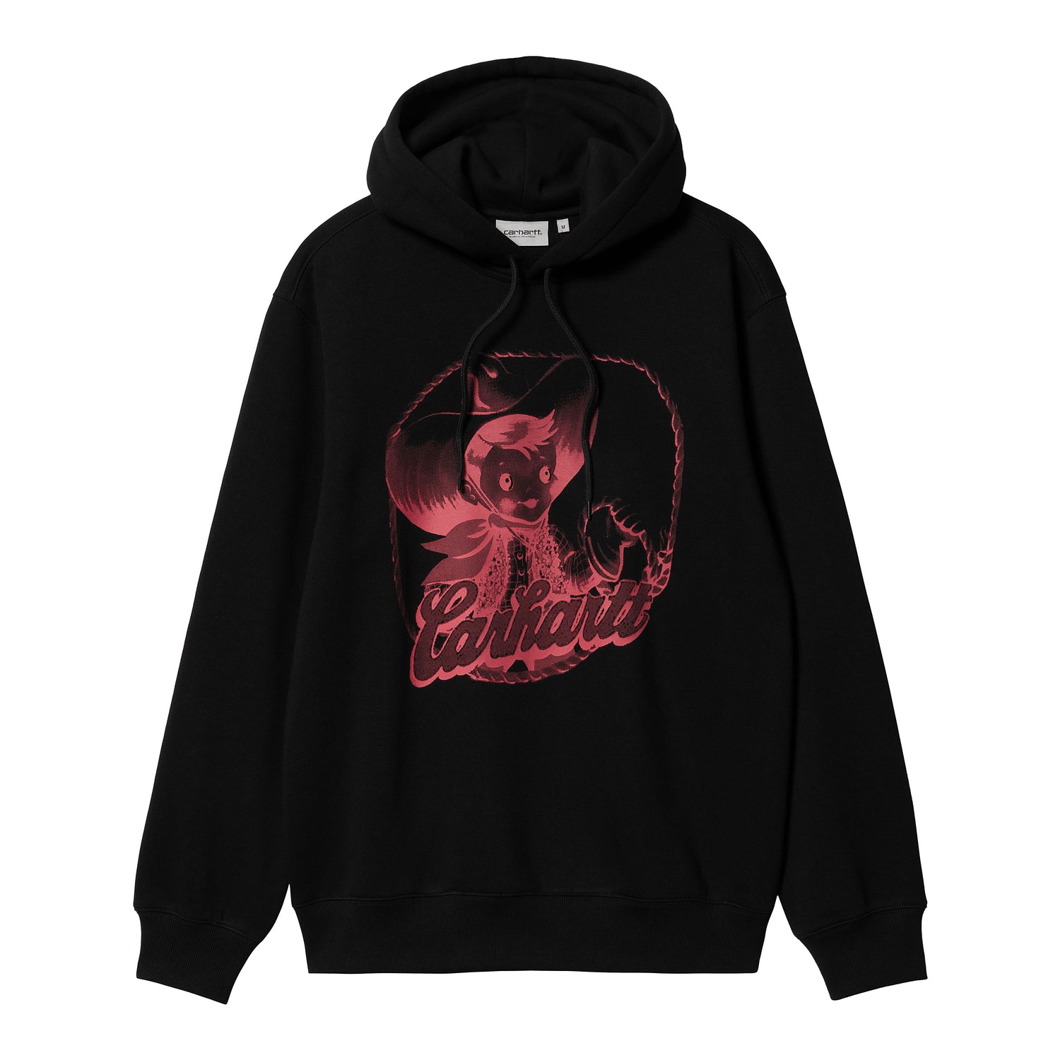 HOODED BUDDY SWEAT BLACK / RED