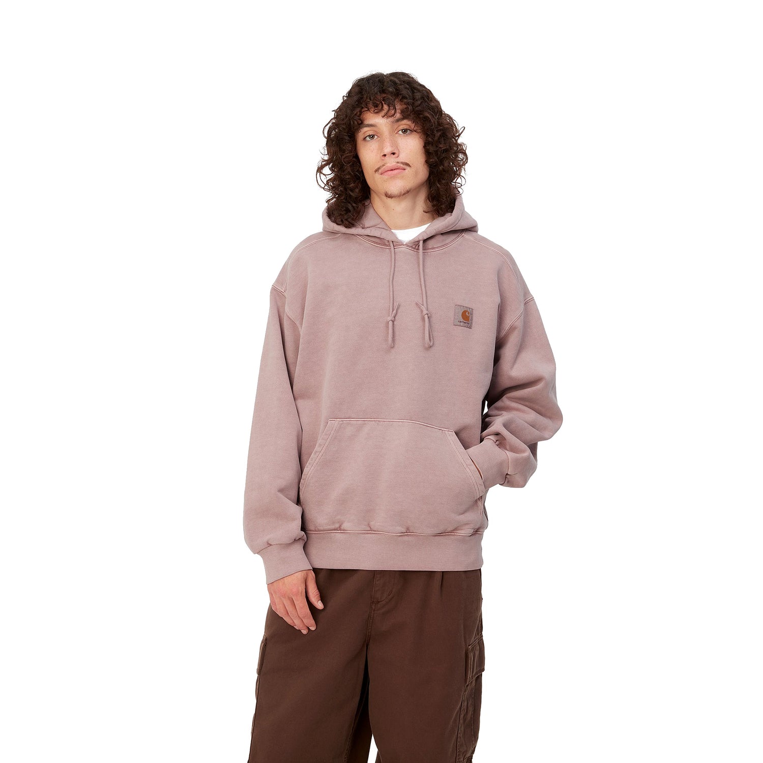 HOODED VISTA SWEAT GLASSY PINK GARMENT DYED