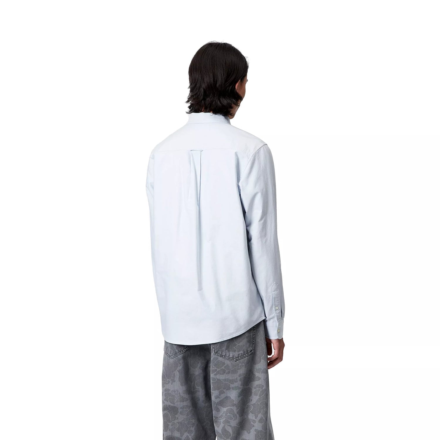 L/S C-LOGO SHIRT BLUE FOG / WHITE