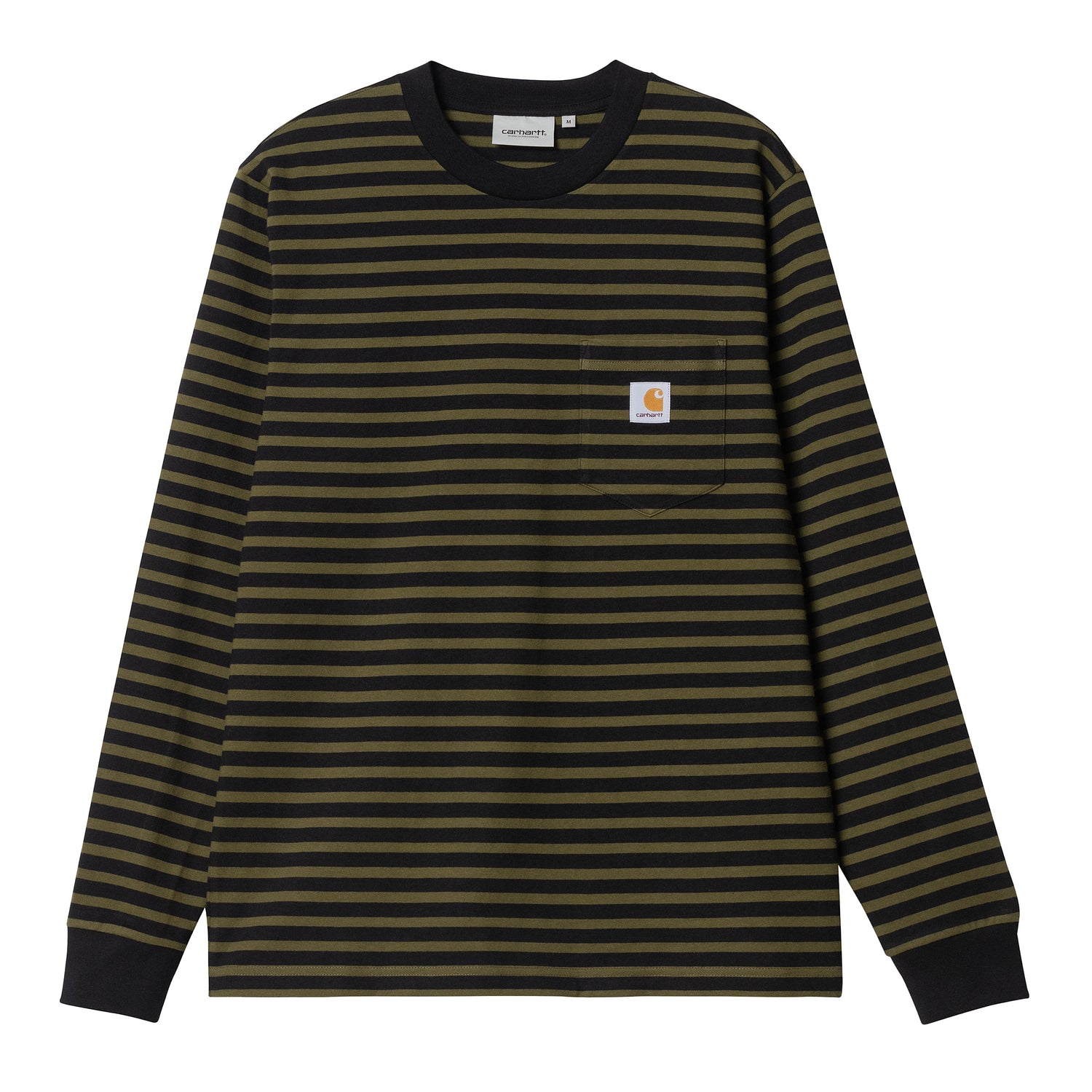 L/S SEIDLER POCKET T-SHIRT SEIDLER STRIPE, HIGHLAND / BLACK