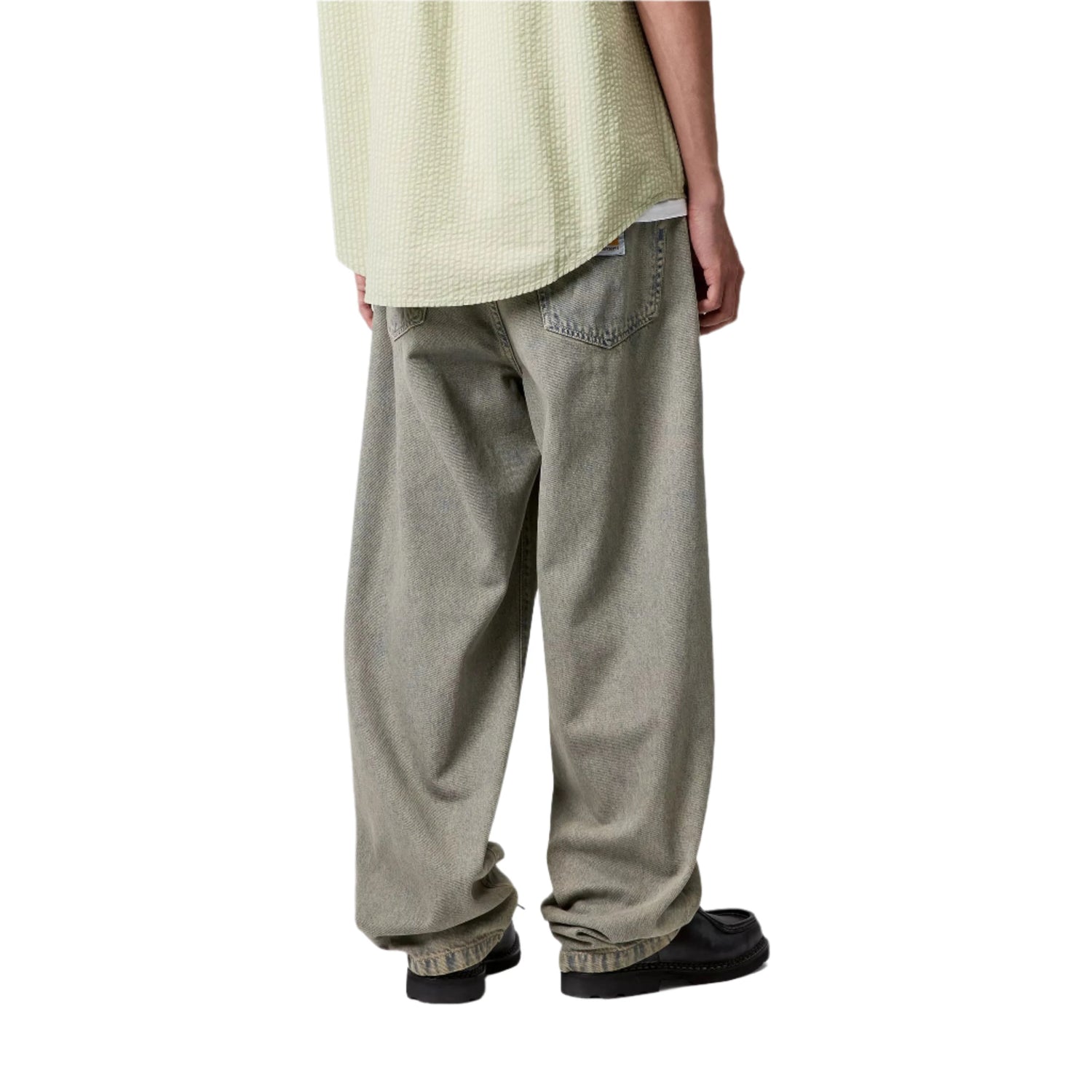 LANDON PANT BLUE / LEATHER GARMENT DYED