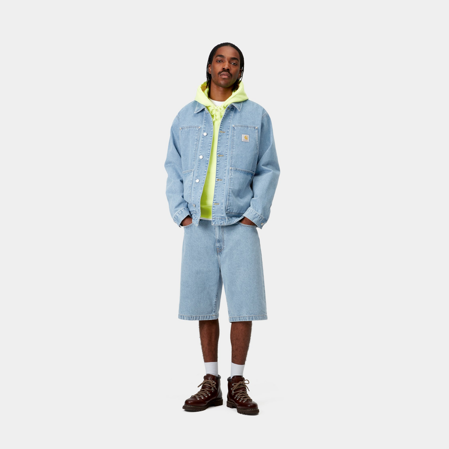 LANDON SHORT BLUE BLEACHED