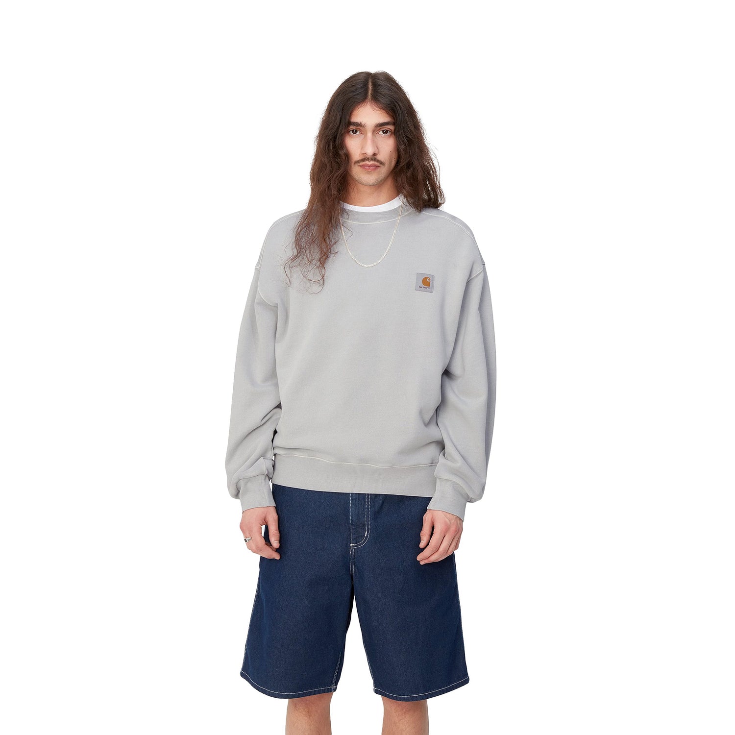 NELSON SWEAT SONIC SILVER GARMENT DYED