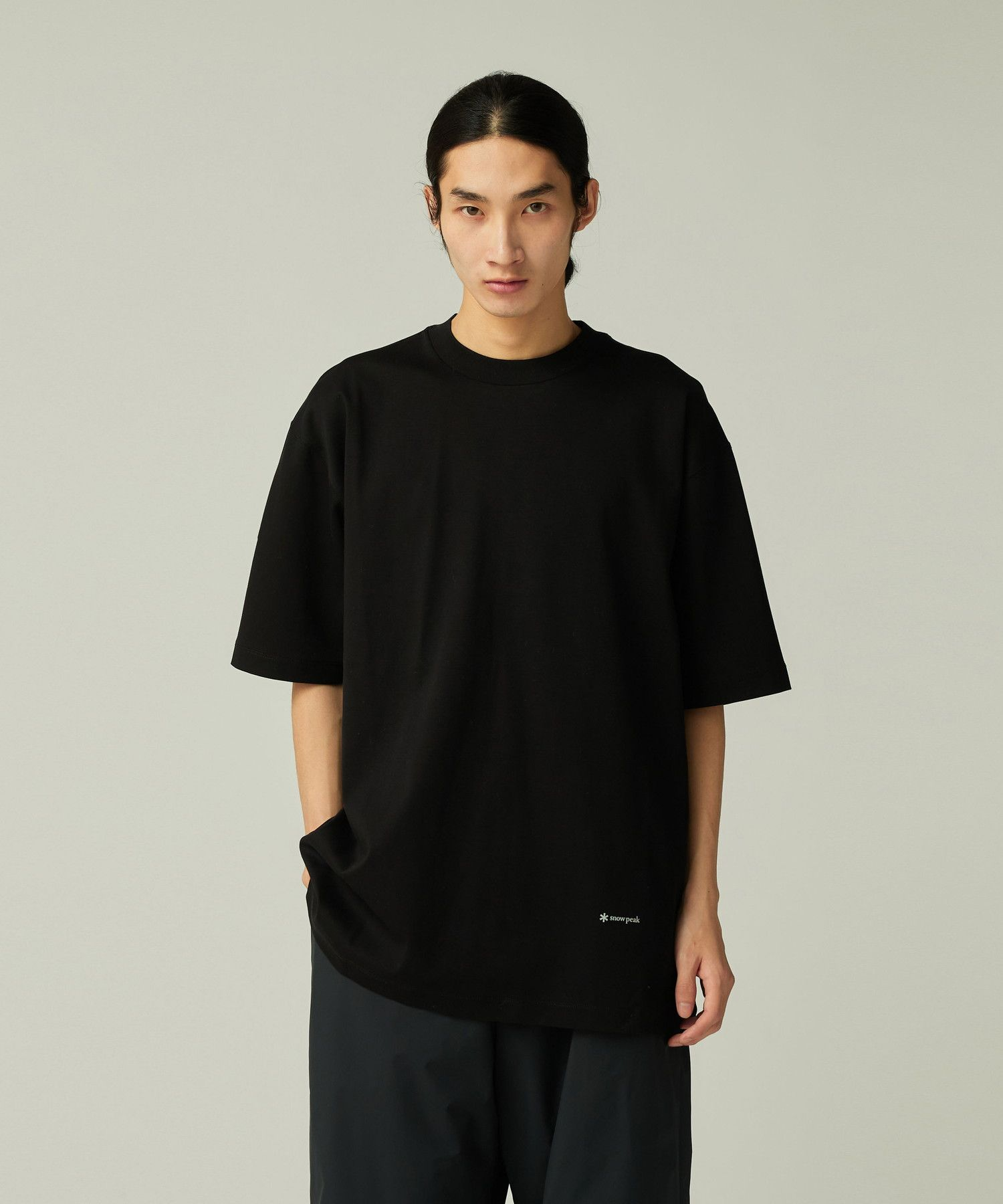 ORGANIC COTTON MERCERIZED T-SHIRT BLACK
