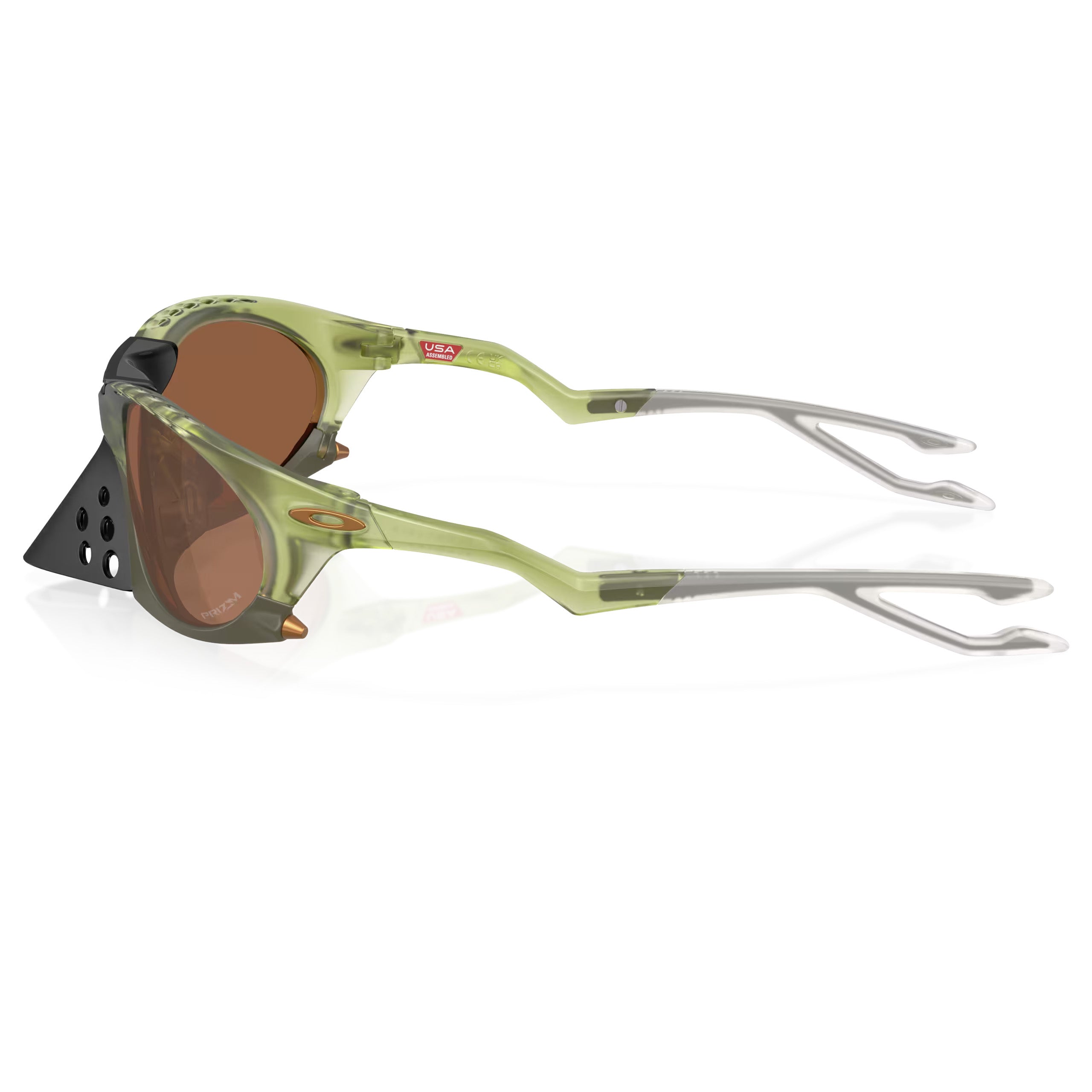 サングラス OAKLEY PLANTARIS MATTE TRANS FERN PRIZM TUNGSTEN 0OO9437 0OO Oakley Plantaris Sunglasses - Matte Transparent Fern/Prizm