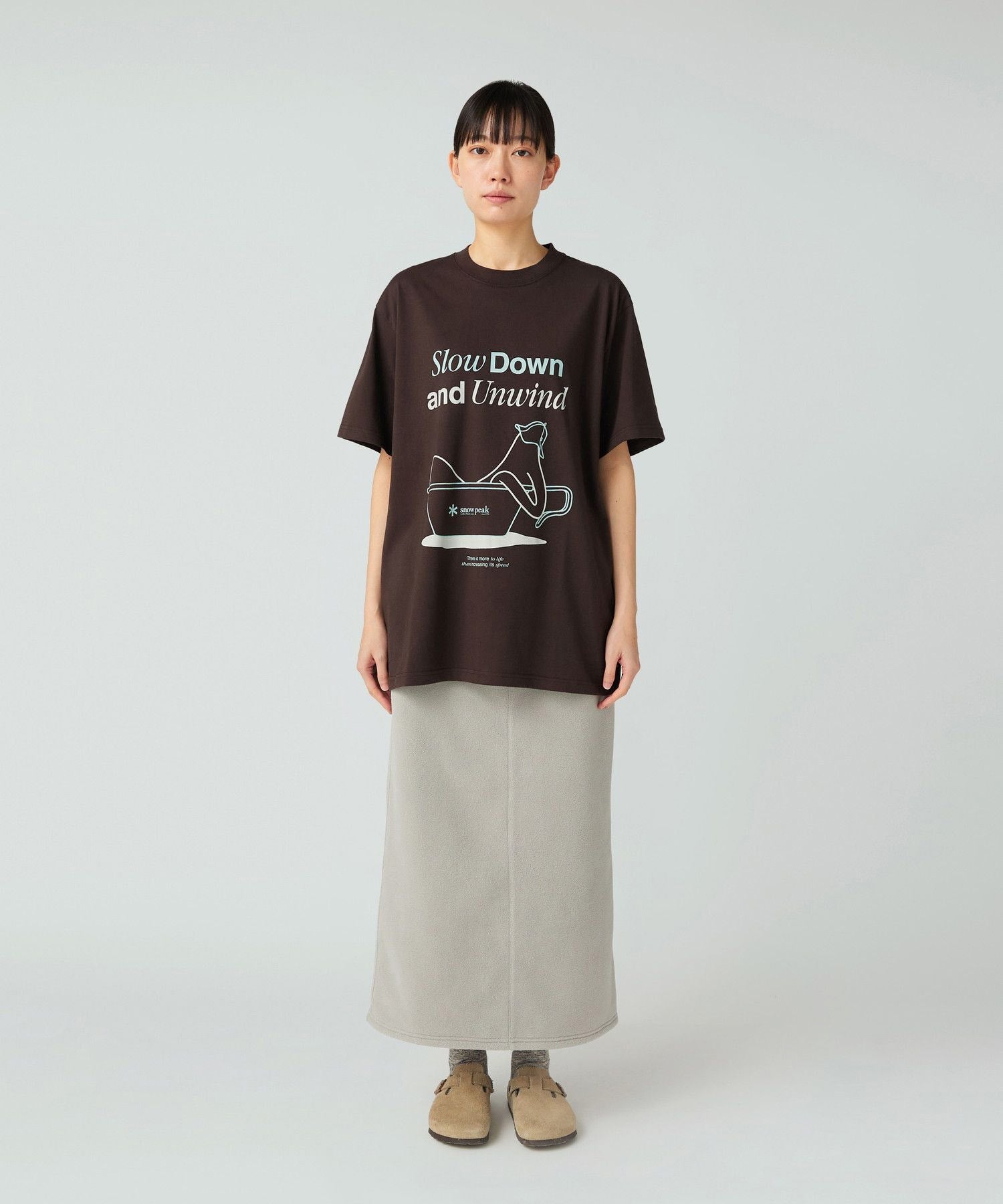 RELAXATION T-SHIRT DARK BROWN