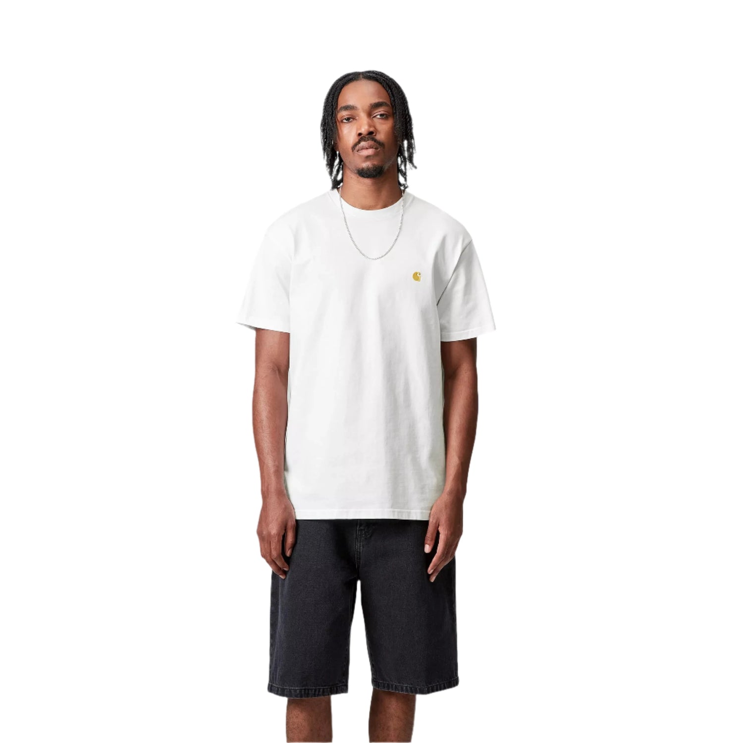 S/S CHASE T-SHIRT WHITE / GOLD