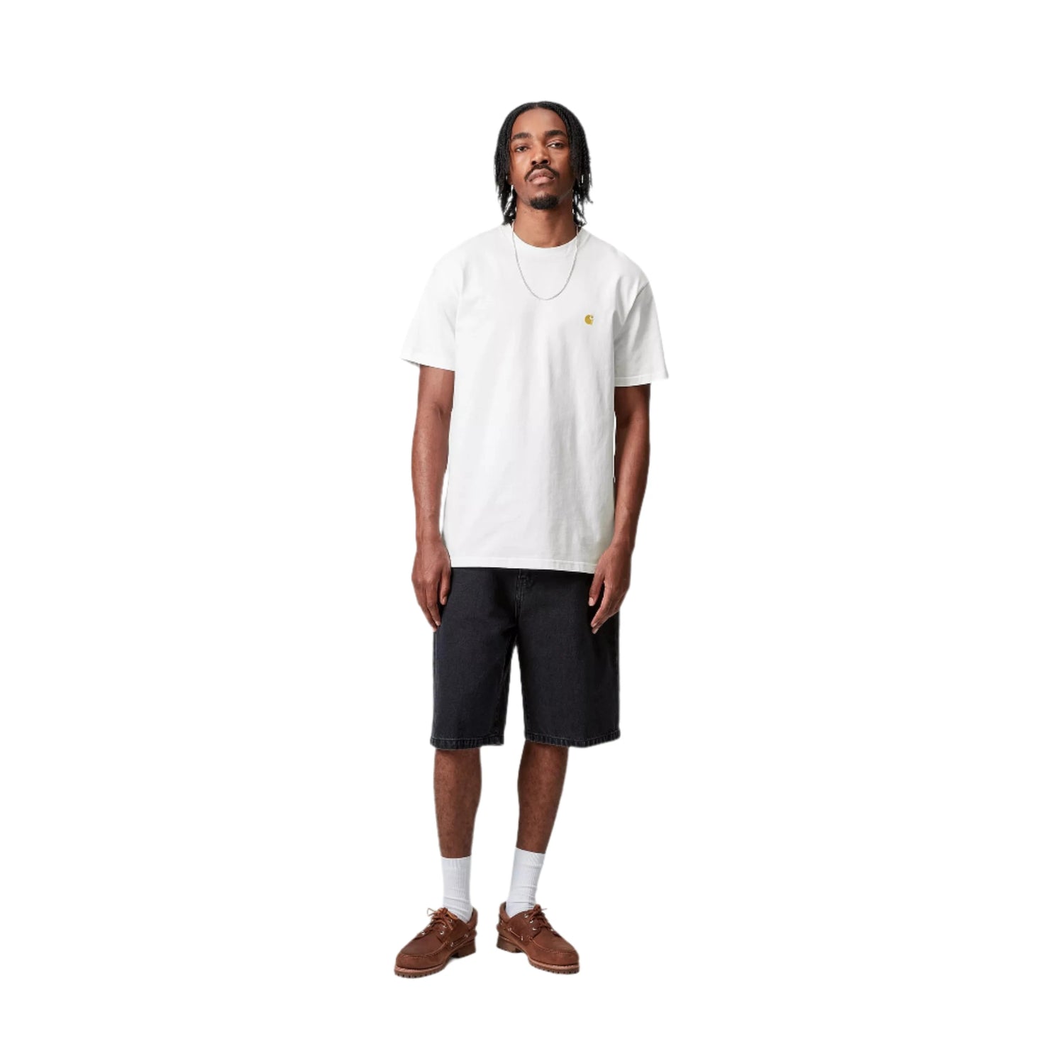 S/S CHASE T-SHIRT WHITE / GOLD